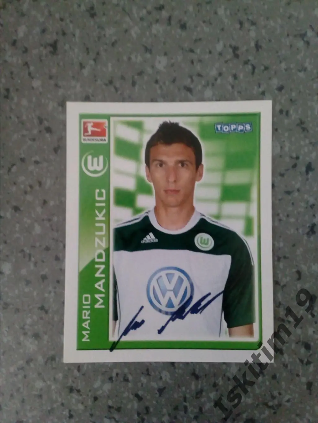 Наклейка TOPPS Бундеслига 2010-2011 № 423 Mario Mandzukic Манджукич