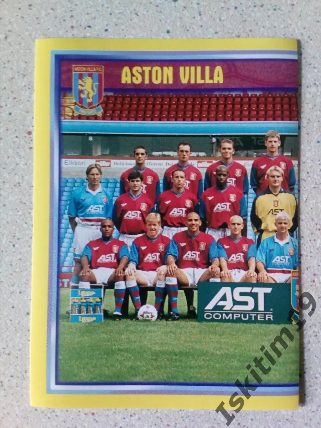 Наклейка MERLIN Английская Премьер-Лига 1997-1998 № 29 Team Астон Вилла