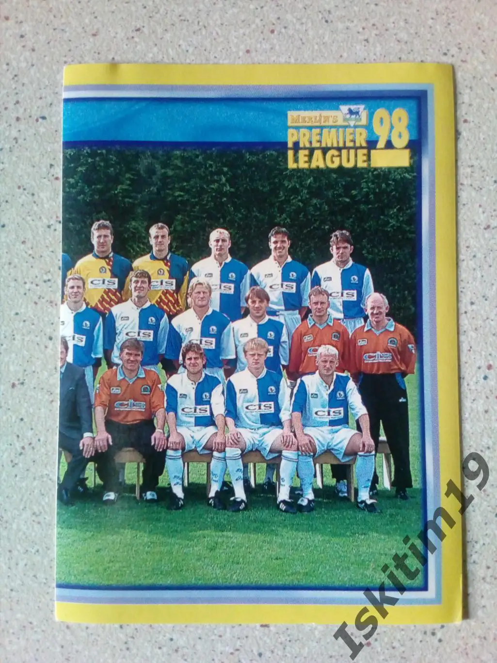 Наклейка MERLIN Английская Премьер-Лига 1997-1998 № 78 Team Blackburn Блэкберн
