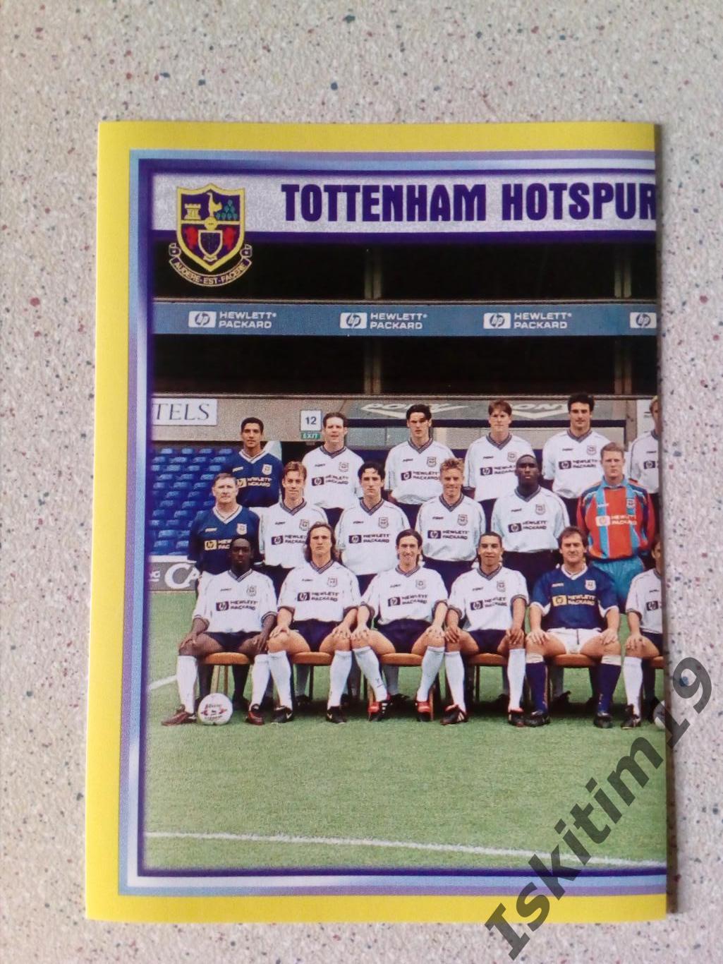 Наклейка MERLIN Английская Премьер-Лига 1997-1998 № 435 Team Tottenham Тоттенхэм
