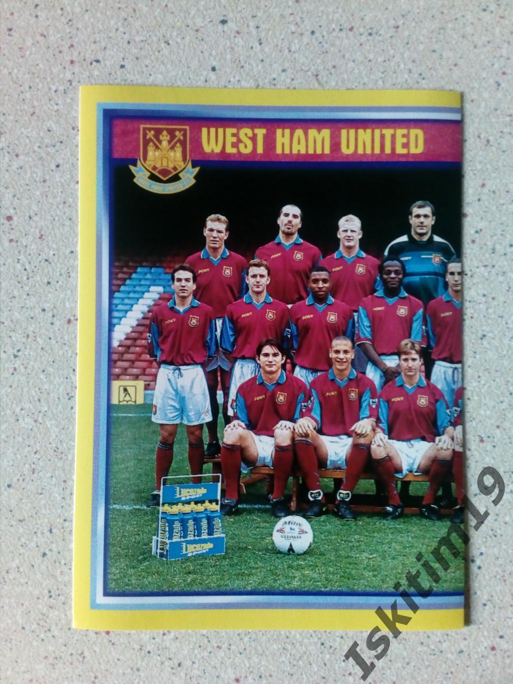 Наклейка MERLIN Английская Премьер-Лига 1997-1998 № 459 Team West Ham Вест Хэм