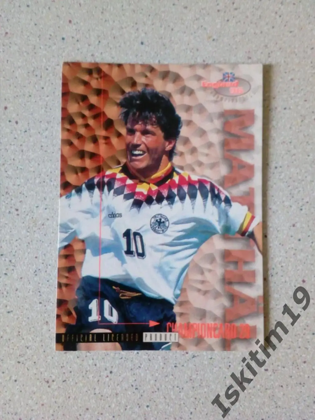 Карточка PANINI Championcards / ran England 1996 № 29 Lothar Matthaus Маттеус