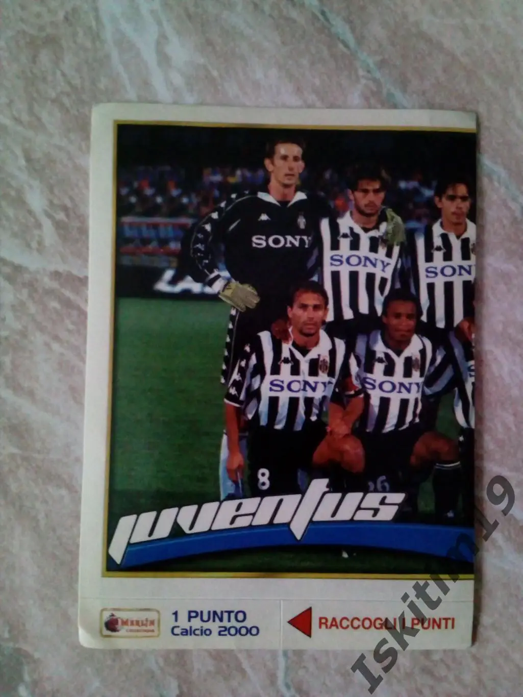 Наклейка MERLIN Calcio 1999-2000 № 126 La Squadra Juventus Ювентус (1)