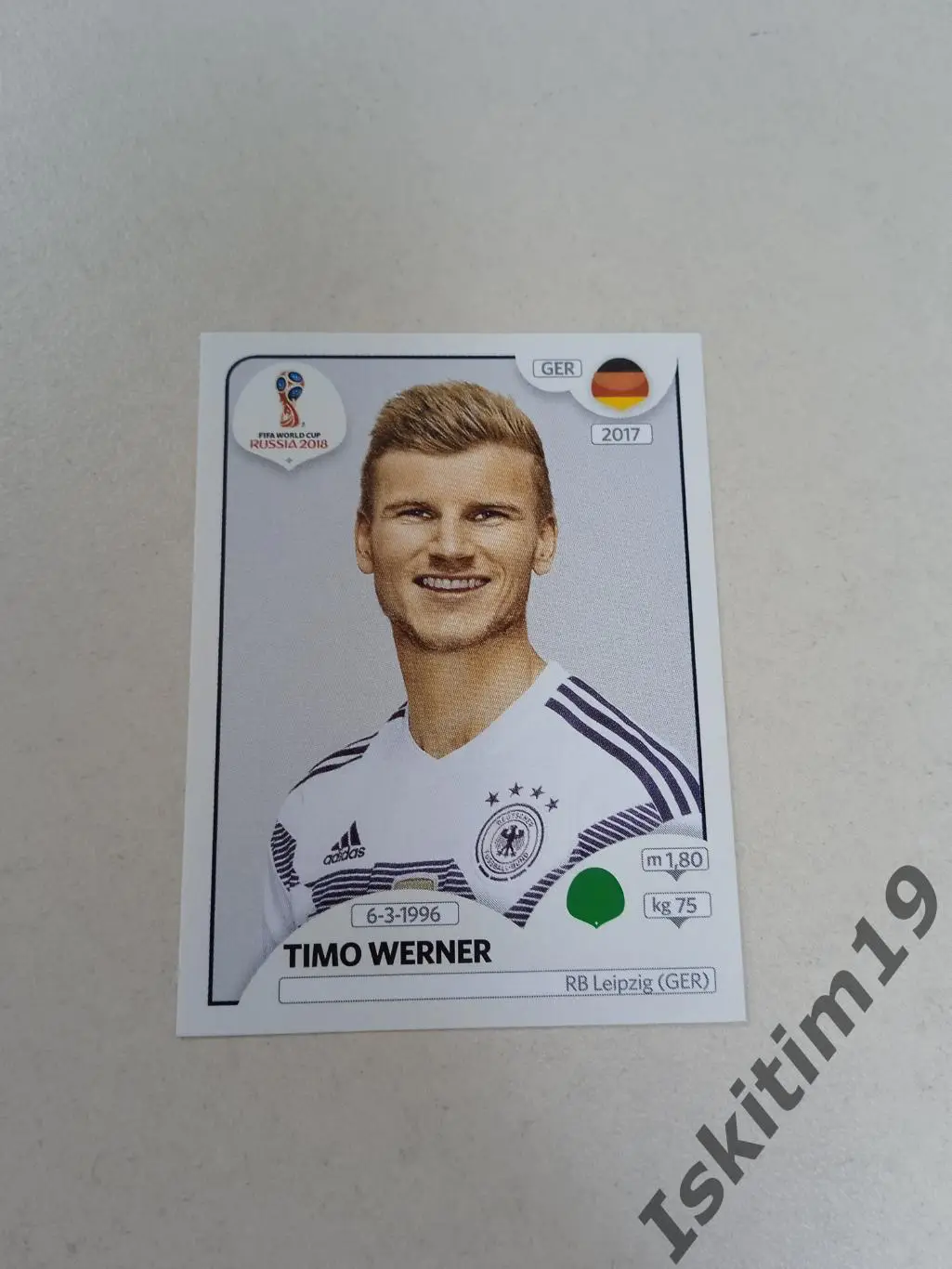 Наклейка PANINI Чемпионат мира 2018 № 451 Werner Вернер