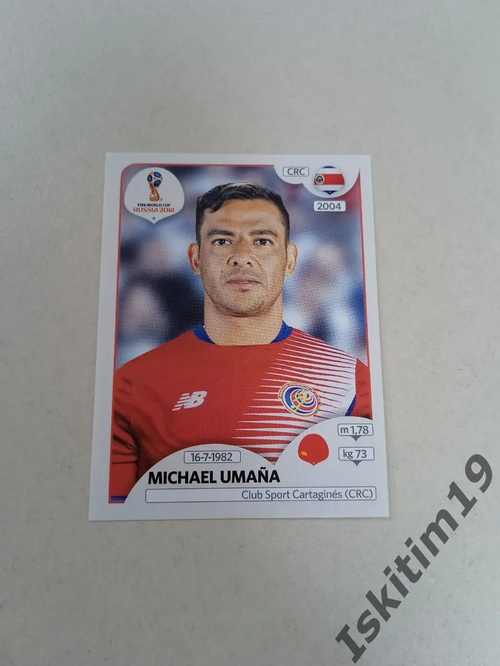 Наклейка PANINI Чемпионат мира 2018 № 401 Umana Уманья