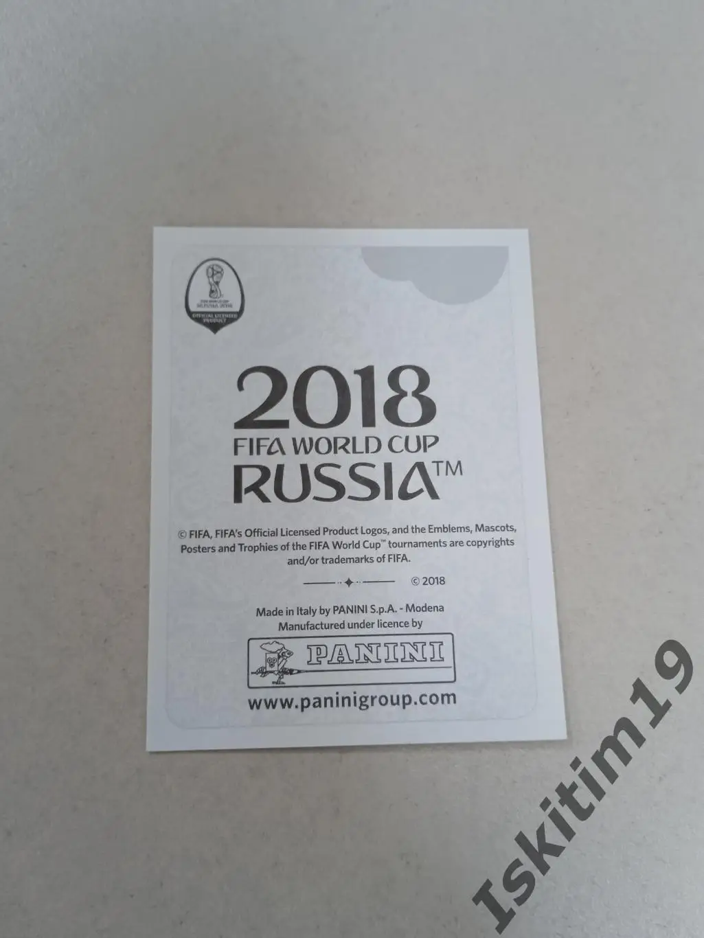 Наклейка PANINI Чемпионат мира 2018 № 401 Umana Уманья 1