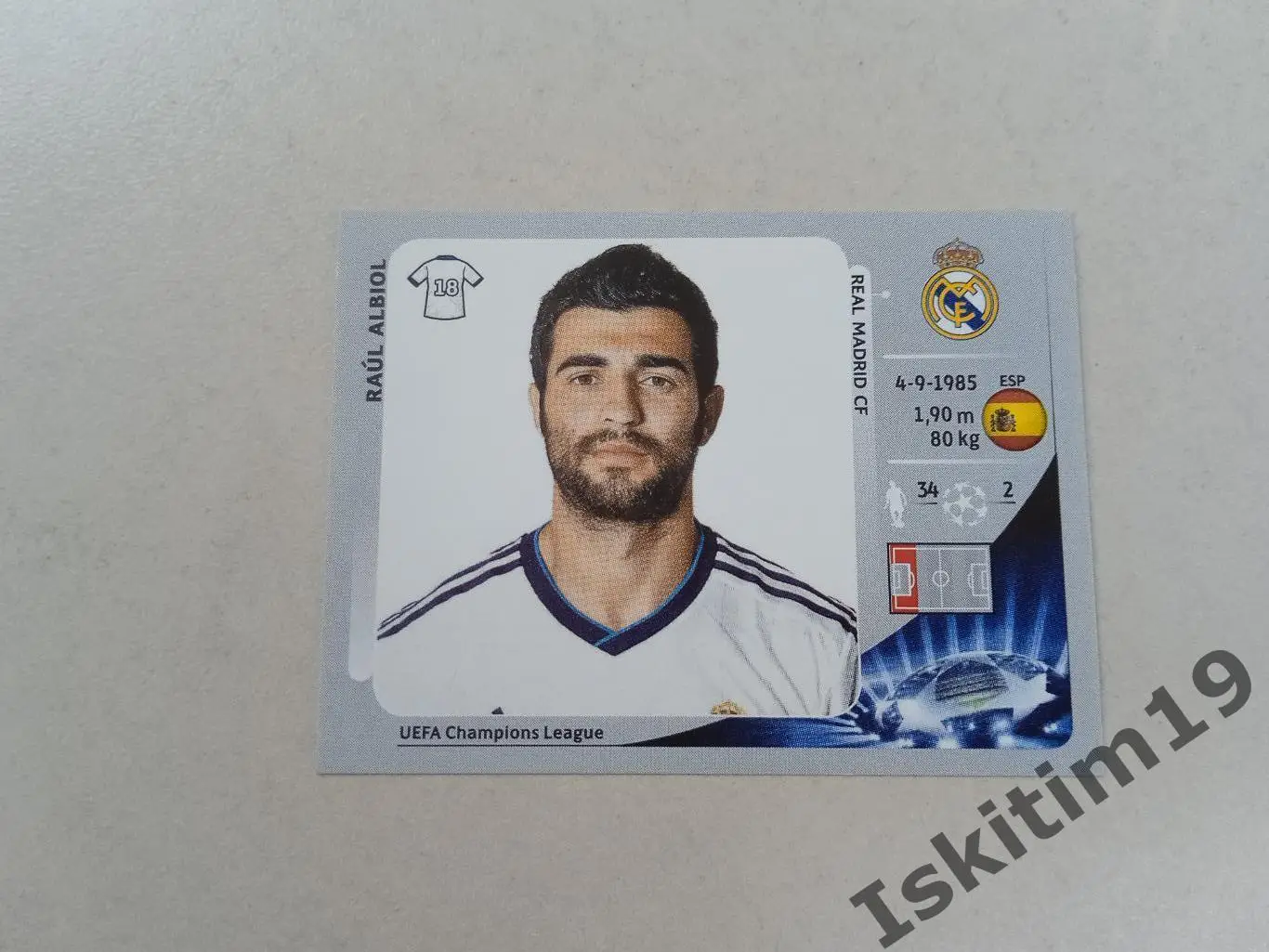Наклейка PANINI Лига Чемпионов УЕФА 2012-2013 № 233 Albiol Альбиоль