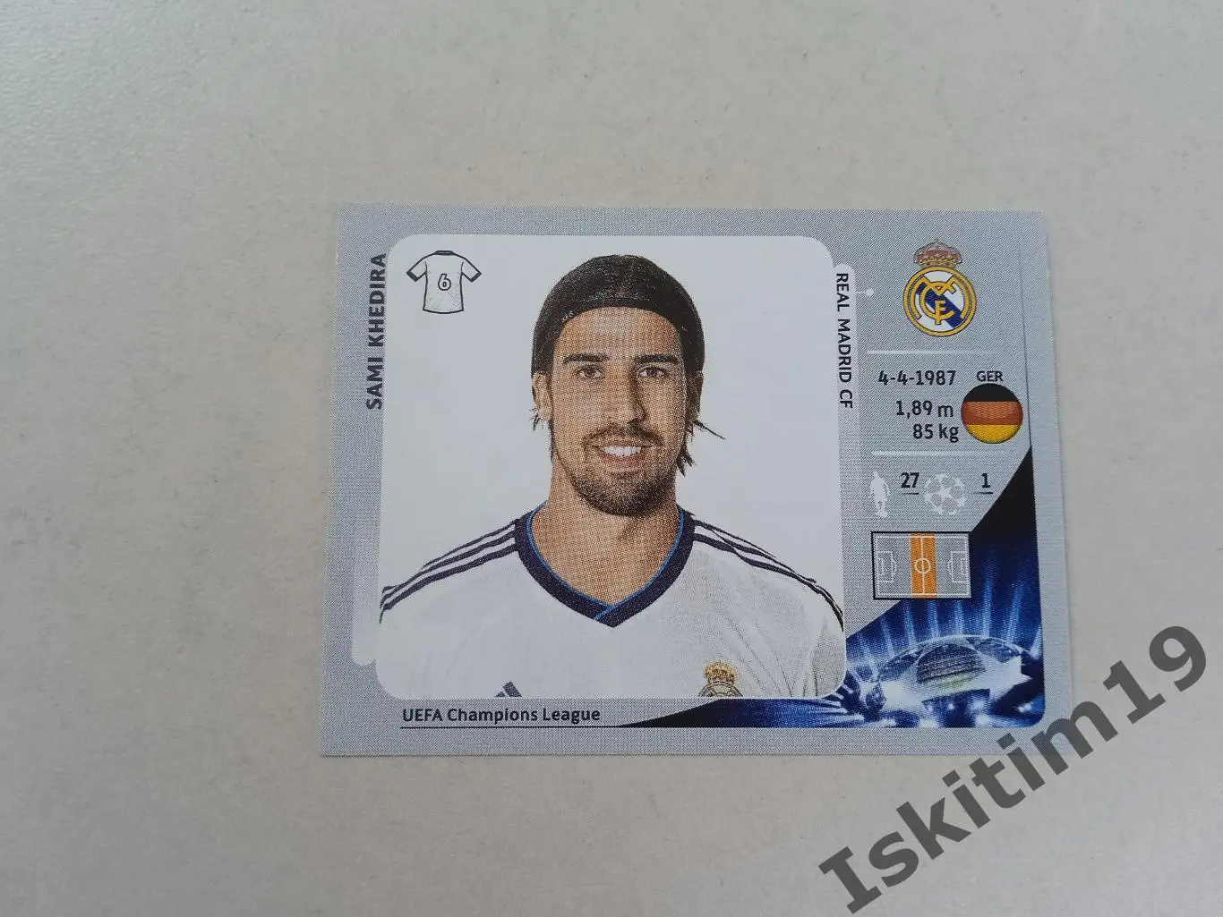 Наклейка PANINI Лига Чемпионов УЕФА 2012-2013 № 237 Khedira Хедира
