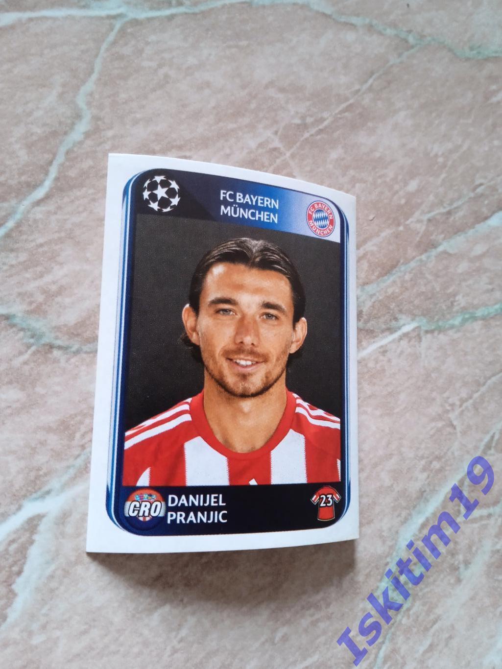 Наклейка PANINI Лига Чемпионов УЕФА 2010-2011 № 284 Даниэль Праньич Бавария
