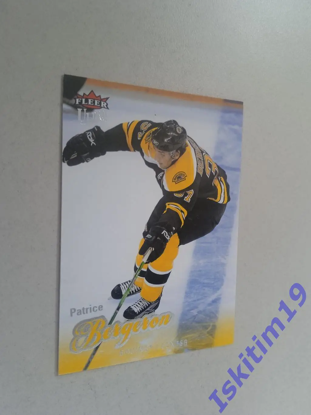Карточка FLEER Ultra Hockey 2008-2009 № 7 Патрис Бержерон Бостон
