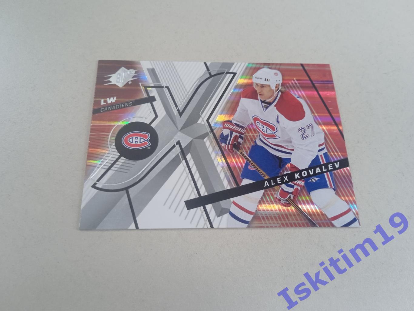 Карточка Upper Deck spx Hockey 2008-2009 № 48 Монреаль Алекс Ковалев