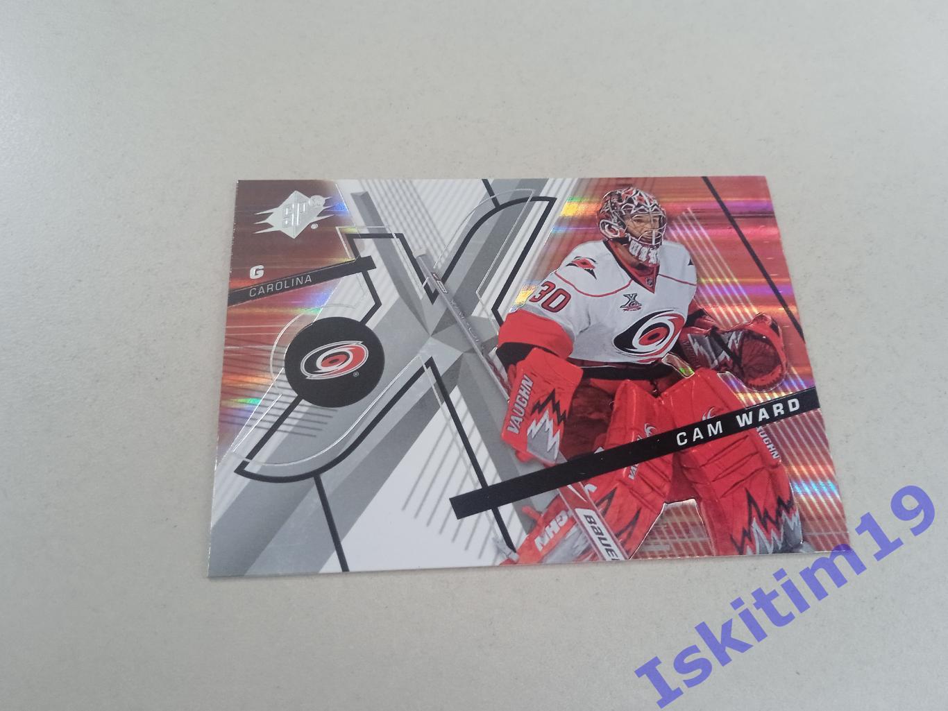 Карточка Upper Deck spx Hockey 2008-2009 № 80 Каролина Кэм Уорд