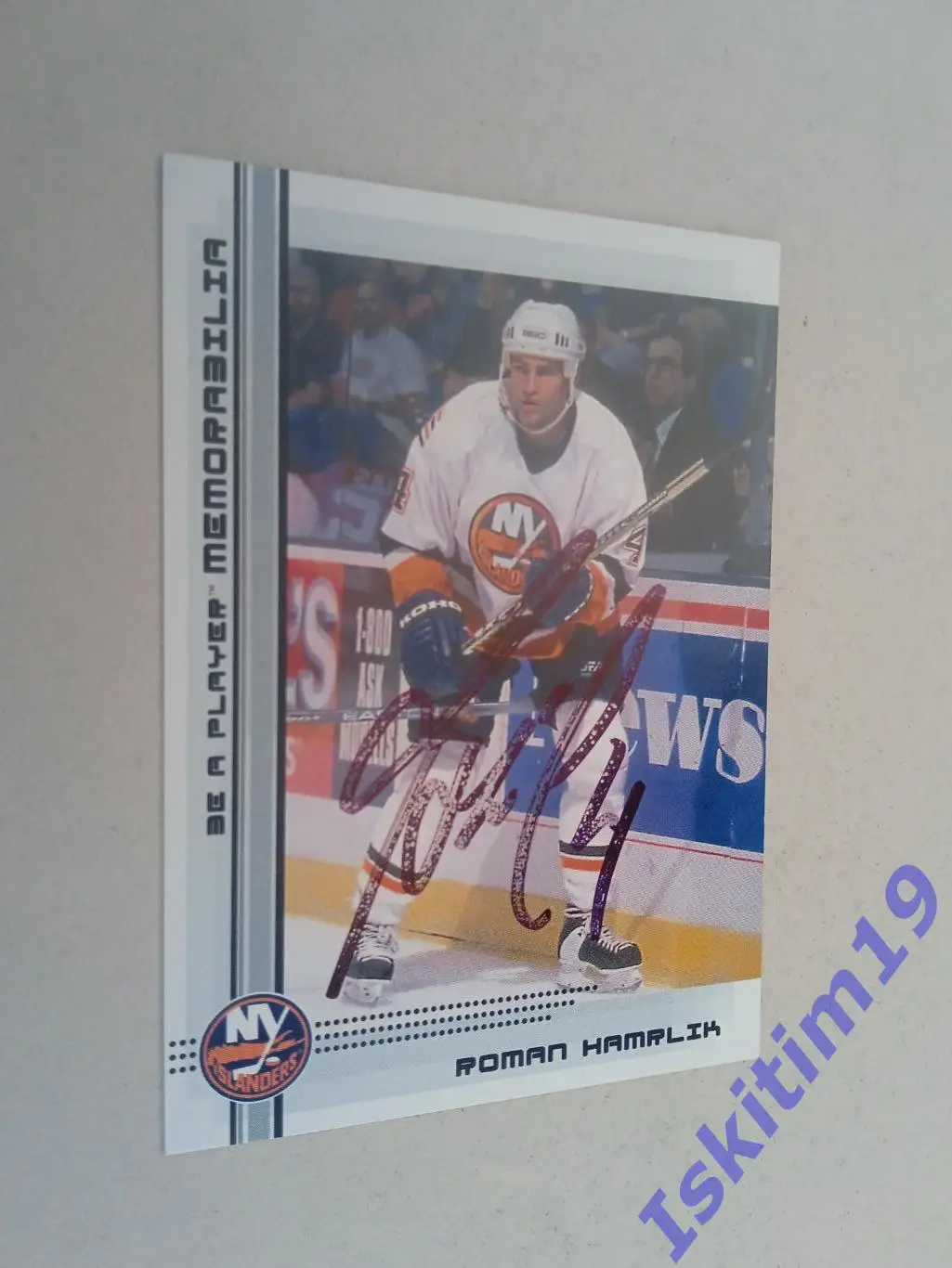 Карточка Be A Player Memorabilia 2000-2001 № 492 Айлендерс Роман Хамрлик