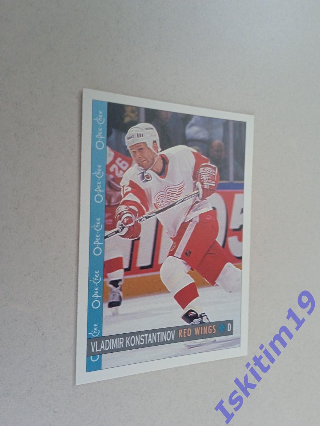Карточка O-Pee-Chee NHL 1992-1993 № 267 Детройт Владимир Константинов