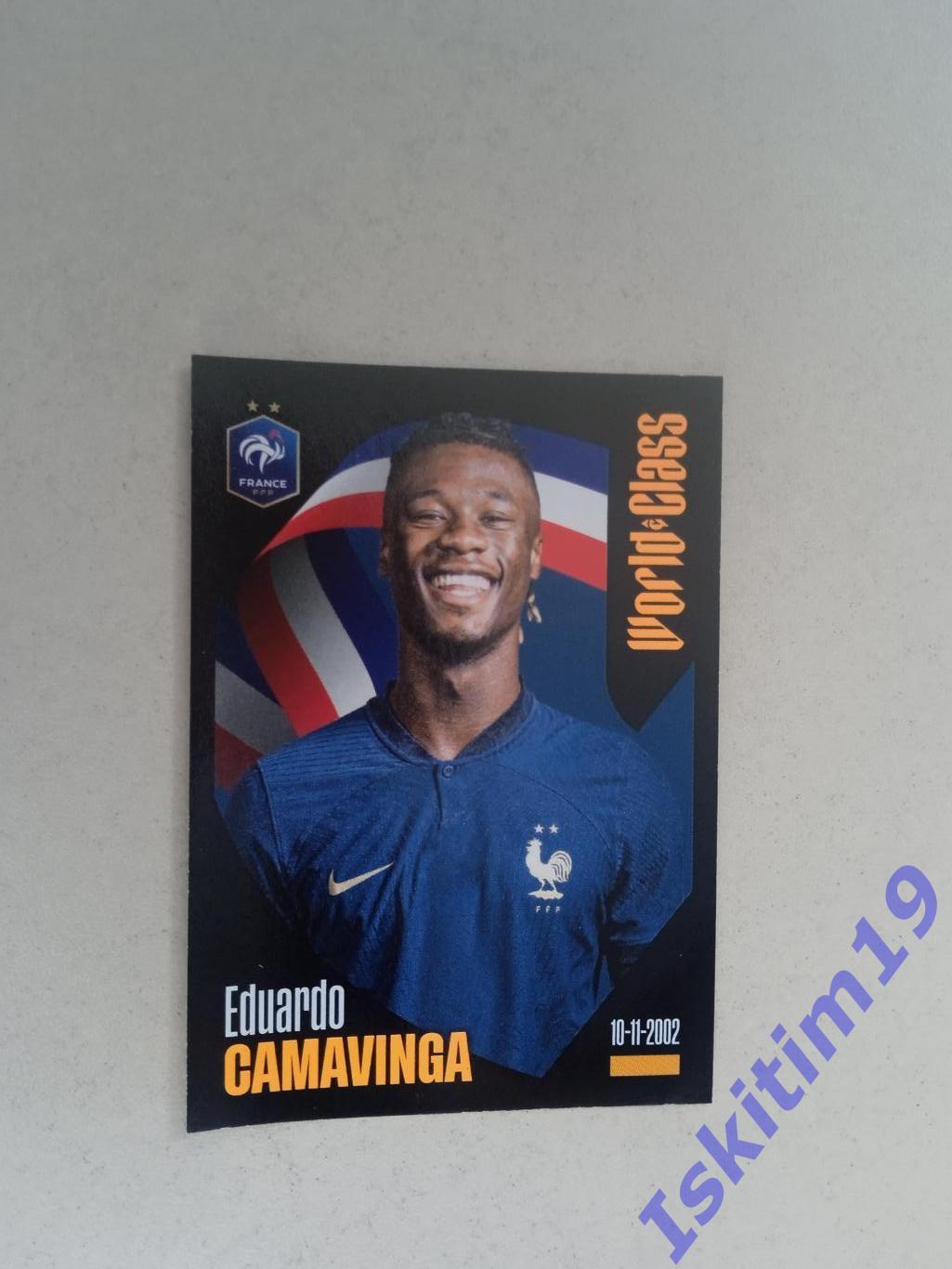 Наклейка Panini FIFA World Class 2024 № 201 Эдуардо Камавинга