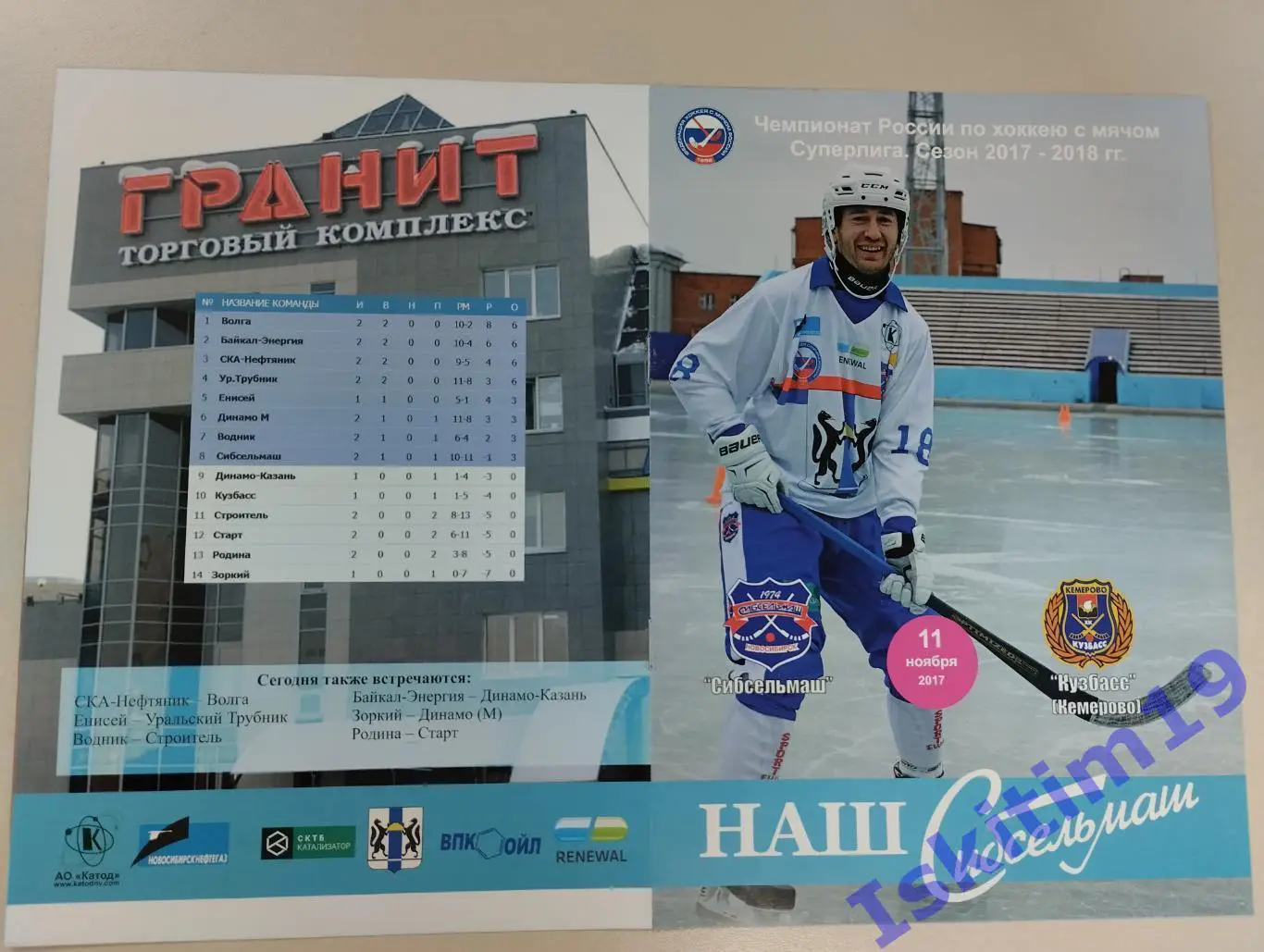 Суперлига. Сибсельмаш Новосибирск - Кузбасс Кемерово. 11.11.2017