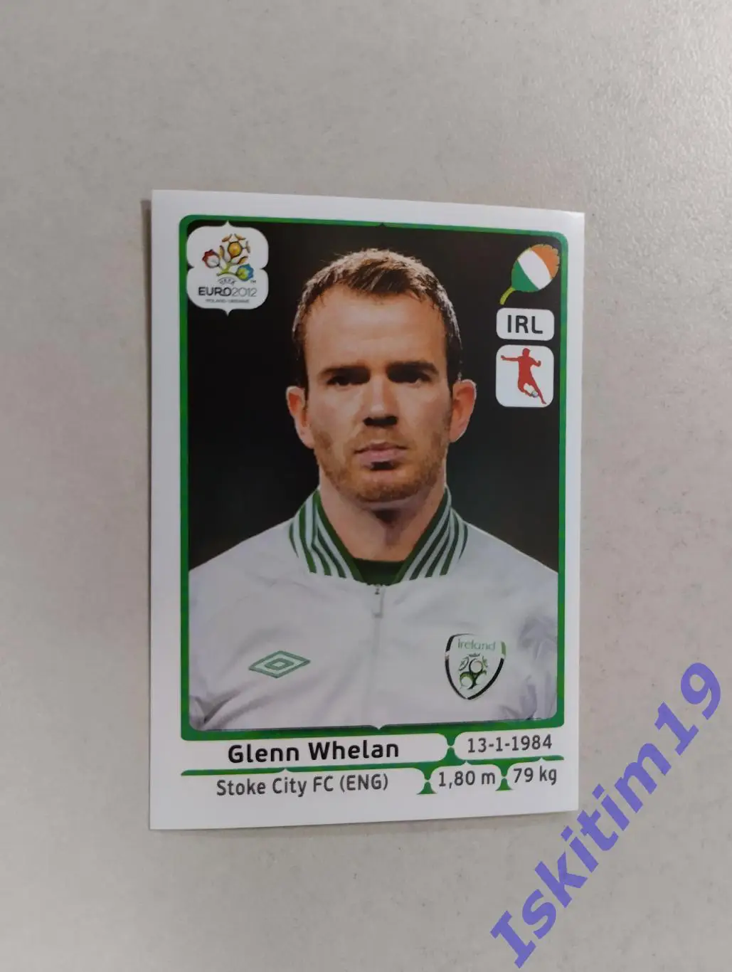 Наклейка PANINI Чемпионат Европы 2012 № 354 Гленн Уилан Ирландия