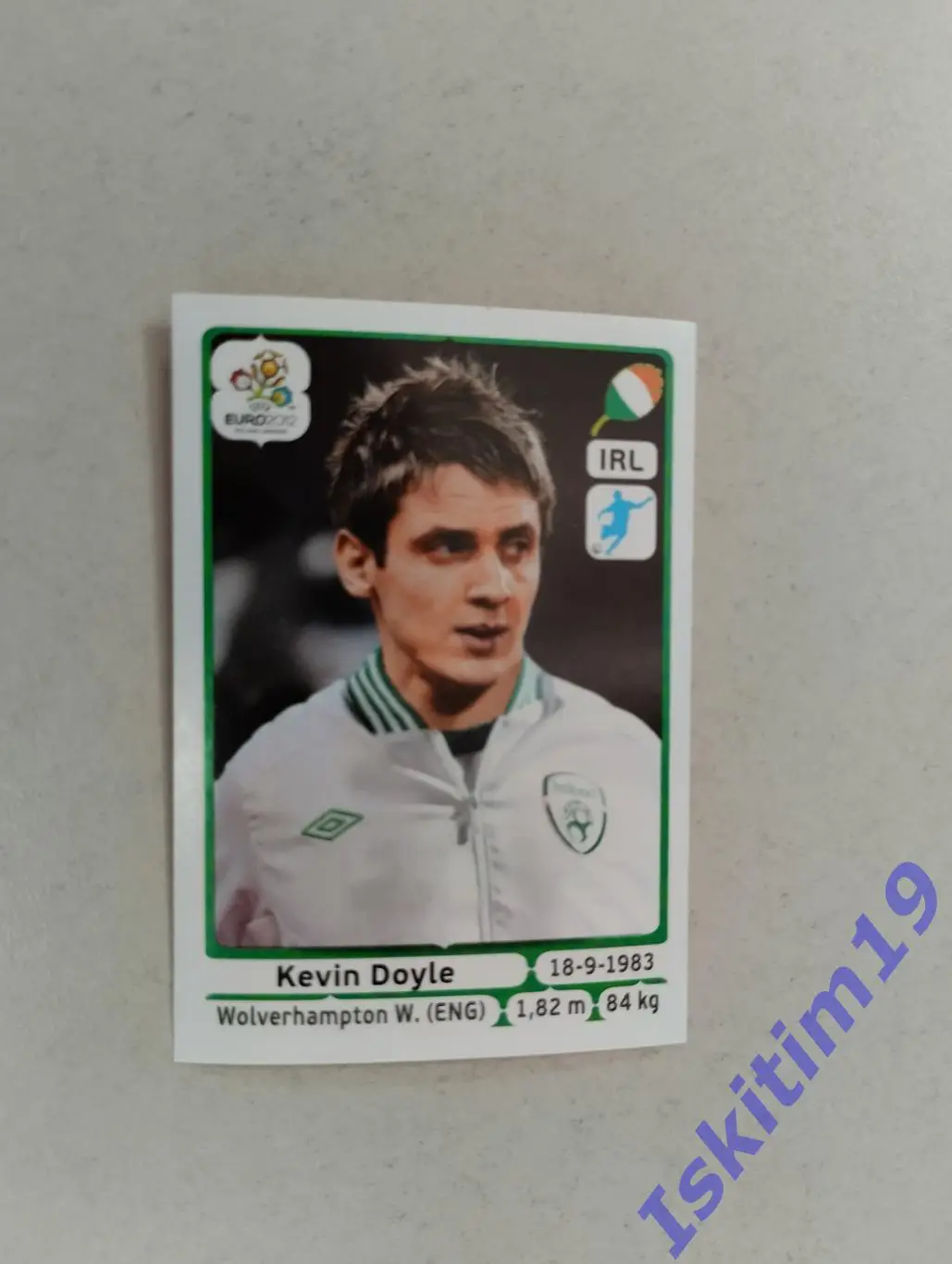 Наклейка PANINI Чемпионат Европы 2012 № 362 Кевин Дойл Ирландия