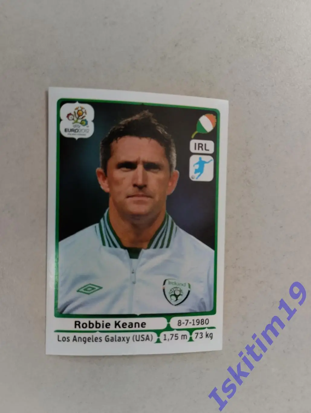 Наклейка PANINI Чемпионат Европы 2012 № 364 Робби Кин Ирландия