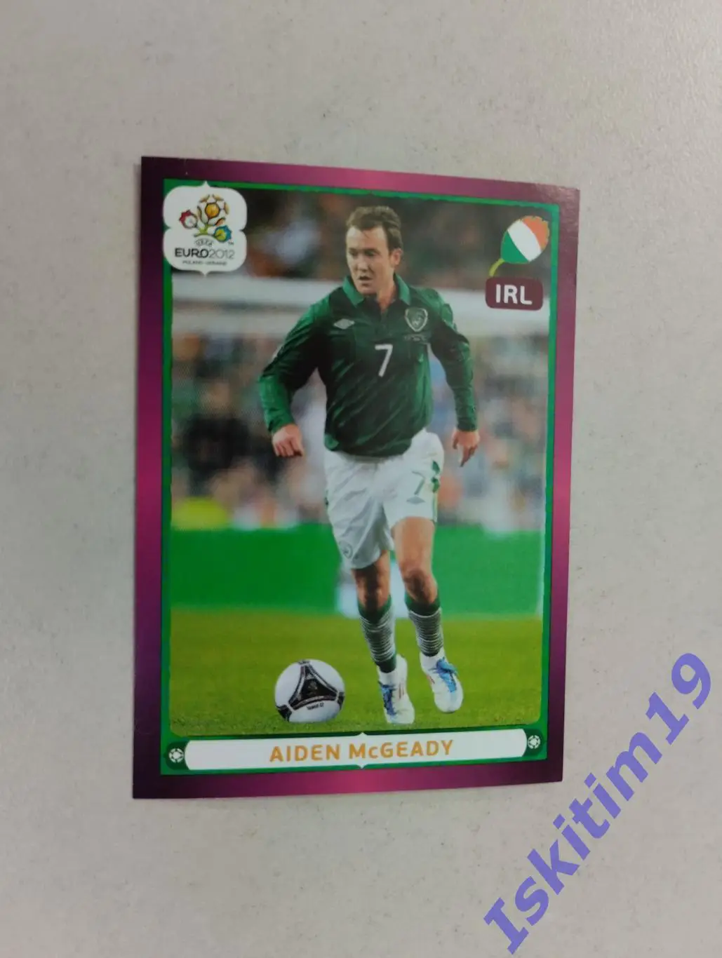 Наклейка PANINI Чемпионат Европы 2012 № 366 Эйден Макгиди Ирландия