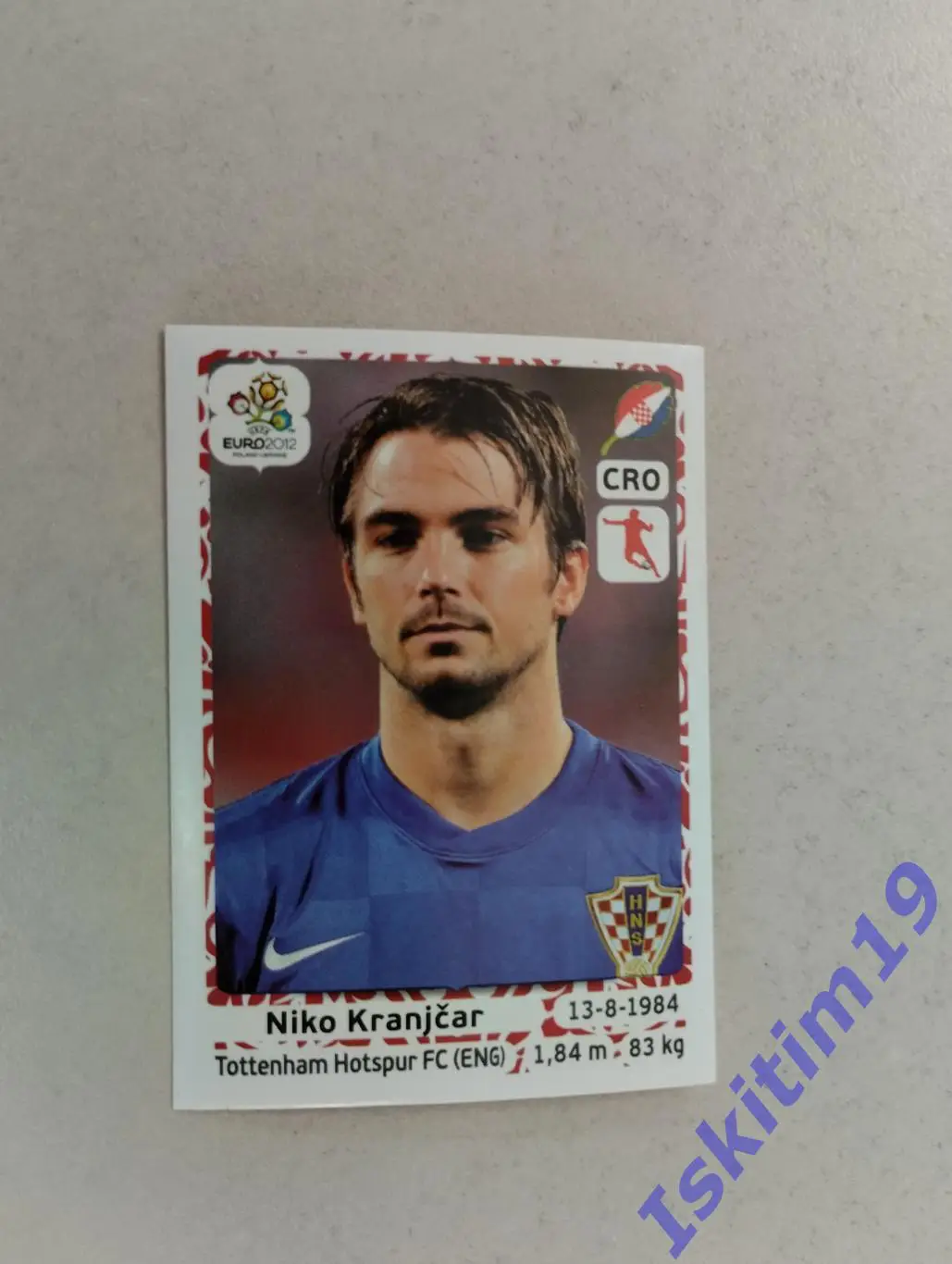 Наклейка PANINI Чемпионат Европы 2012 № 386 Нико Кранчар Хорватия