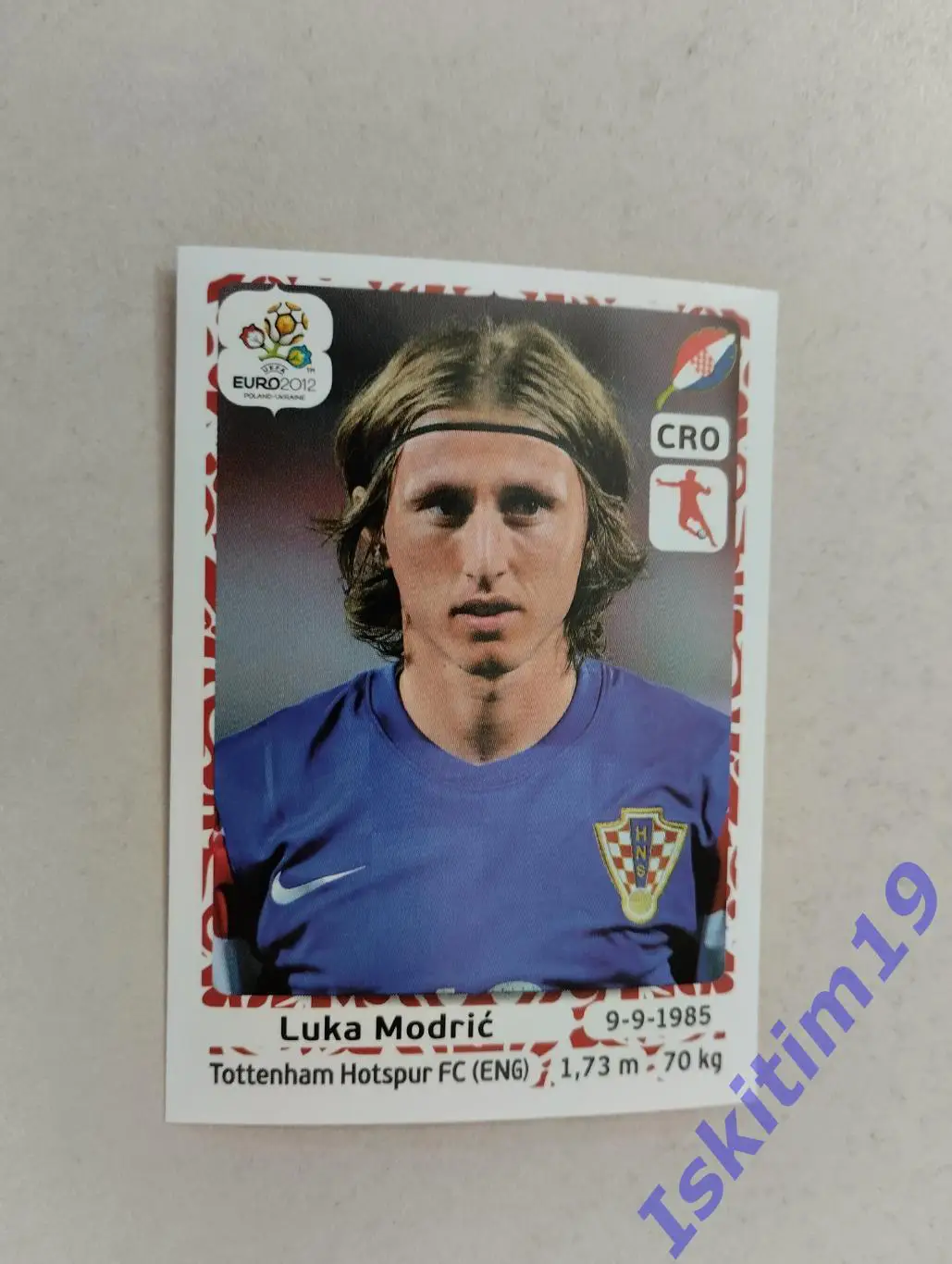 Наклейка PANINI Чемпионат Европы 2012 № 387 Лука Модрич Хорватия