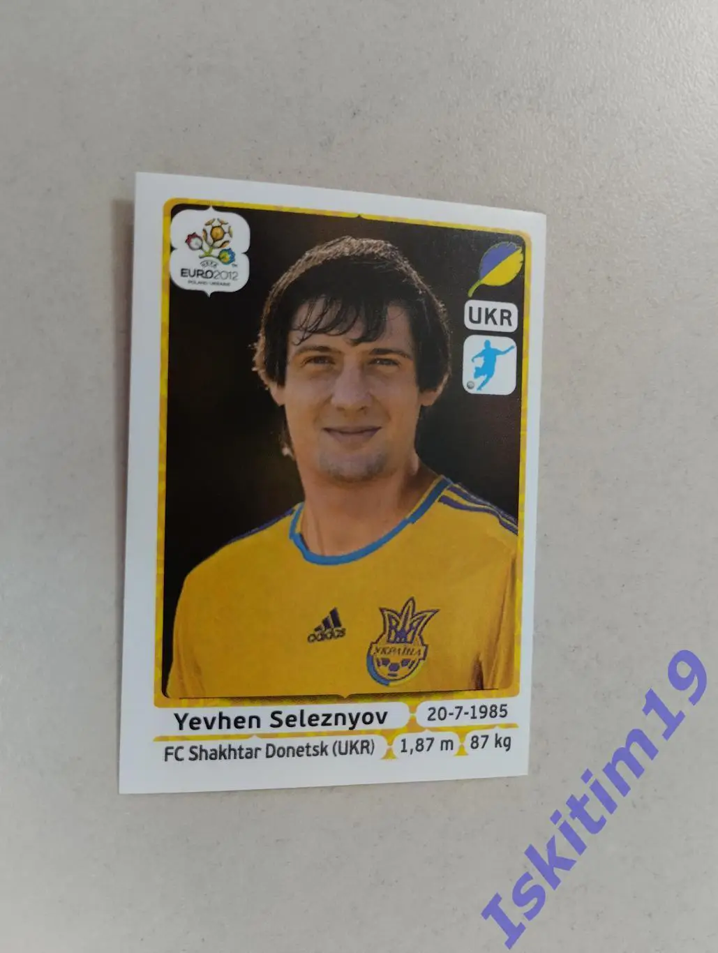 Наклейка PANINI Чемпионат Европы 2012 № 420 Евгений Селезнев Украина