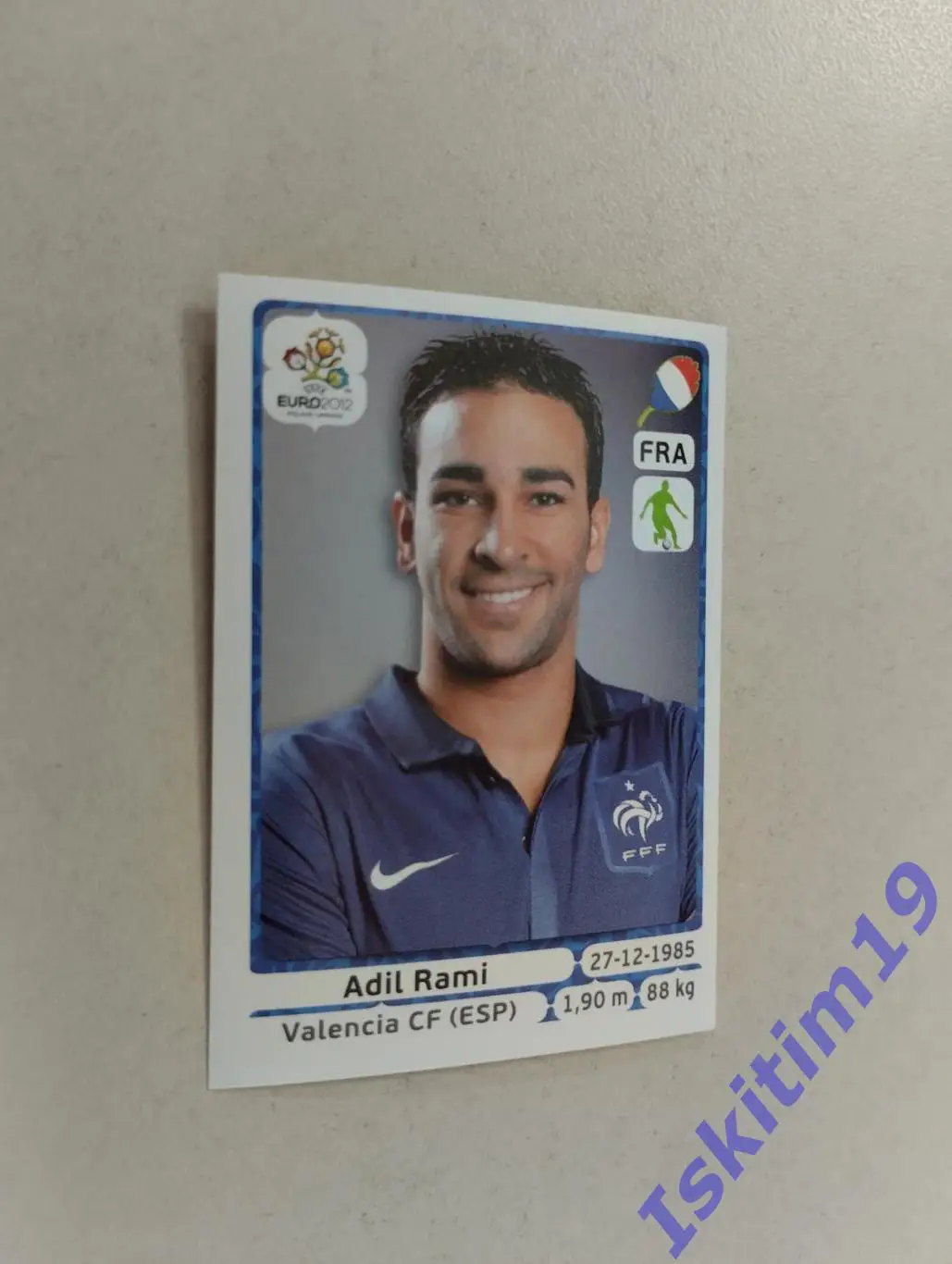 Наклейка PANINI Чемпионат Европы 2012 № 465 Адиль Рами Франция