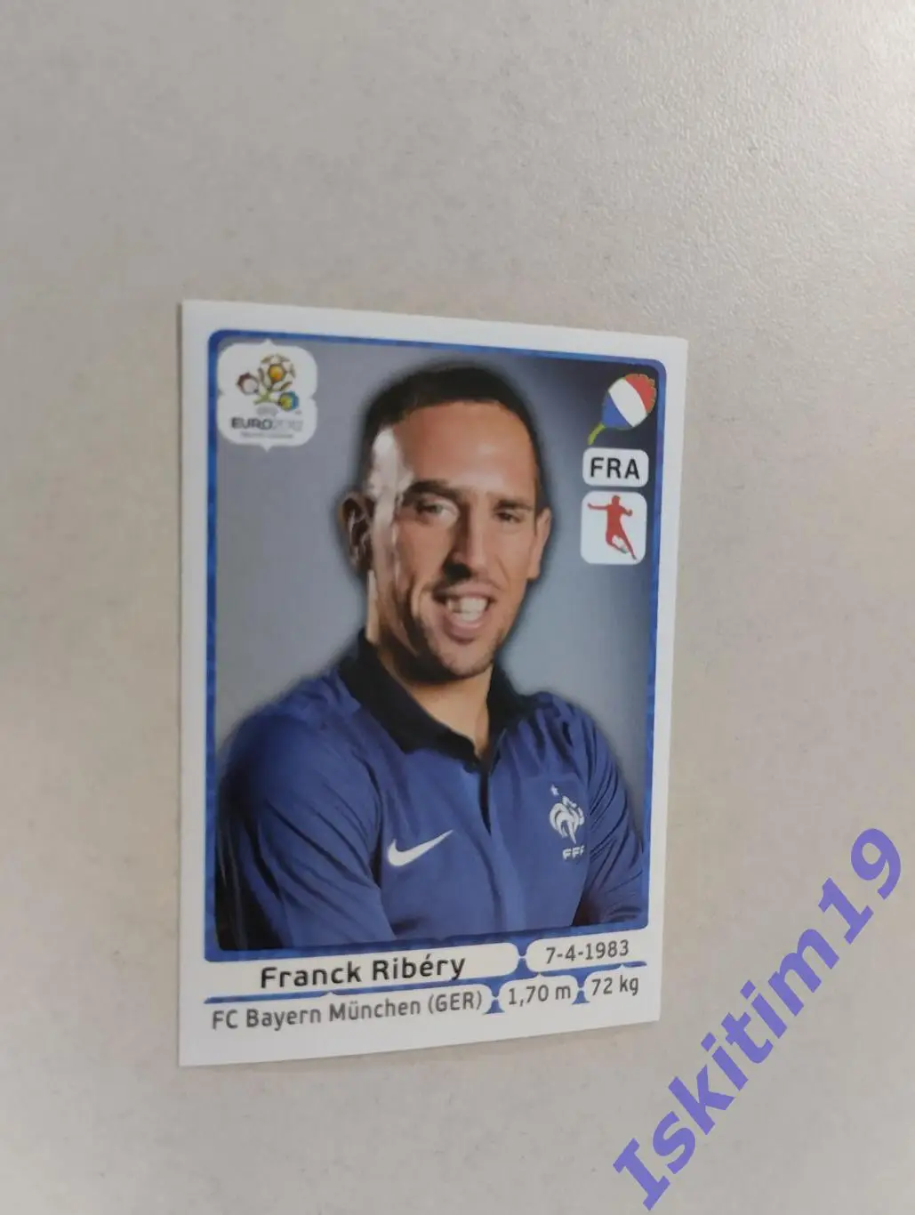 Наклейка PANINI Чемпионат Европы 2012 № 474 Франк Рибери Франция