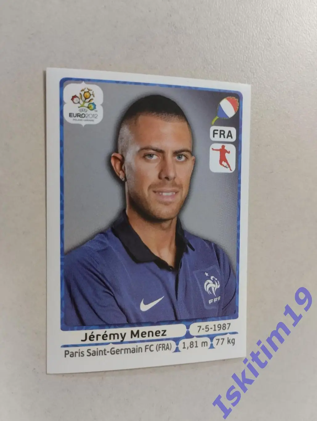 Наклейка PANINI Чемпионат Европы 2012 № 475 Жереми Менез Франция