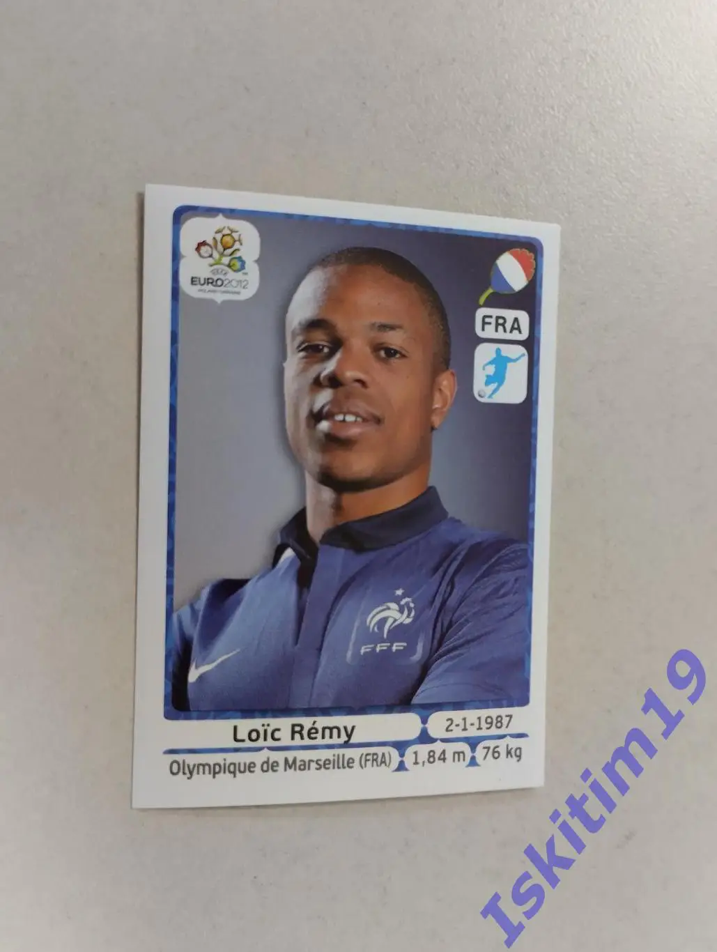 Наклейка PANINI Чемпионат Европы 2012 № 479 Лоик Реми Франция