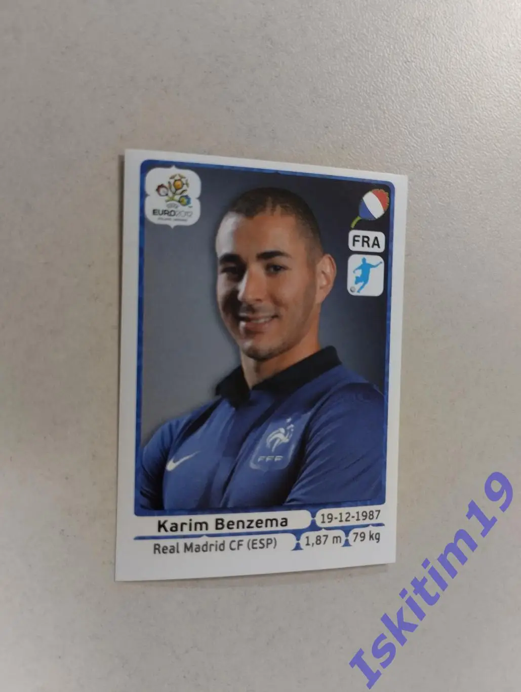 Наклейка PANINI Чемпионат Европы 2012 № 480 Карим Бензема Франция