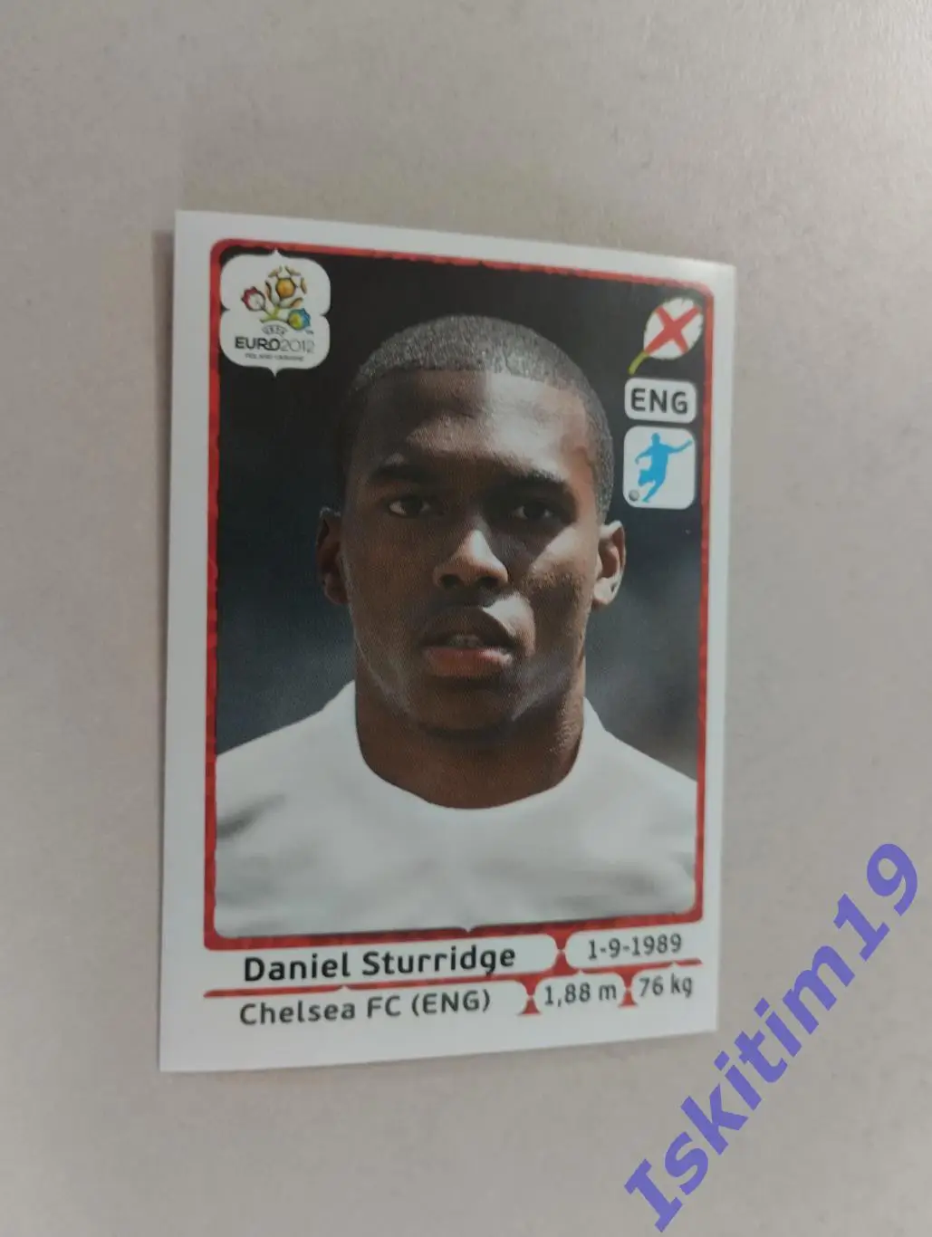 Наклейка PANINI Чемпионат Европы 2012 № 506 Дэниел Старридж Англия