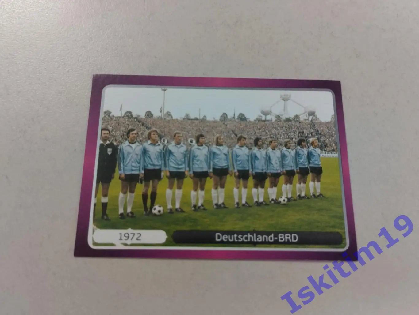 Наклейка PANINI Чемпионат Европы 2012 № 519 Германия чемпион 1972