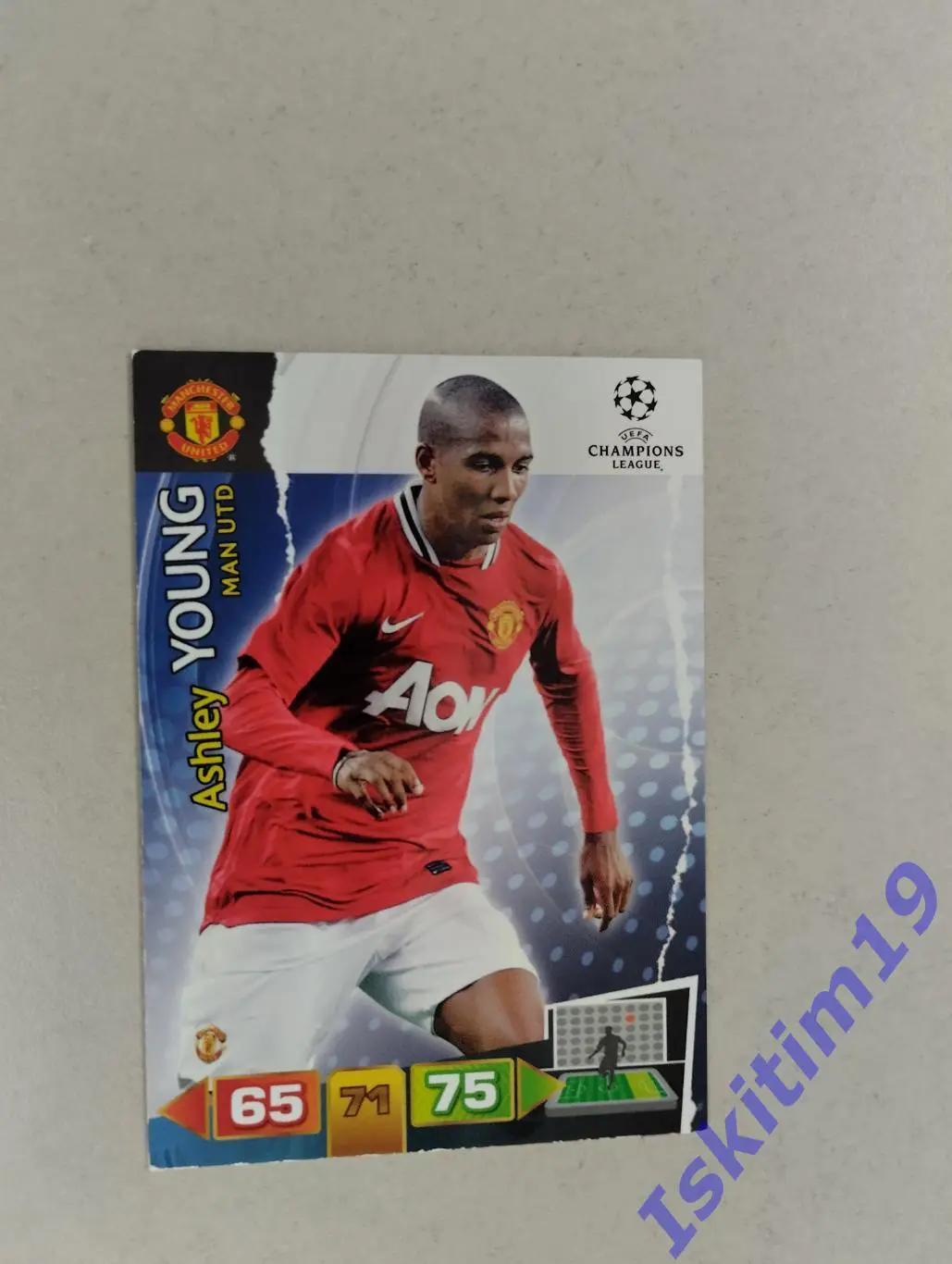 Карточка. PANINI Лига Чемпионов УЕФА 2011-2012 № 153 Эшли Янг Манчестер Юнайтед