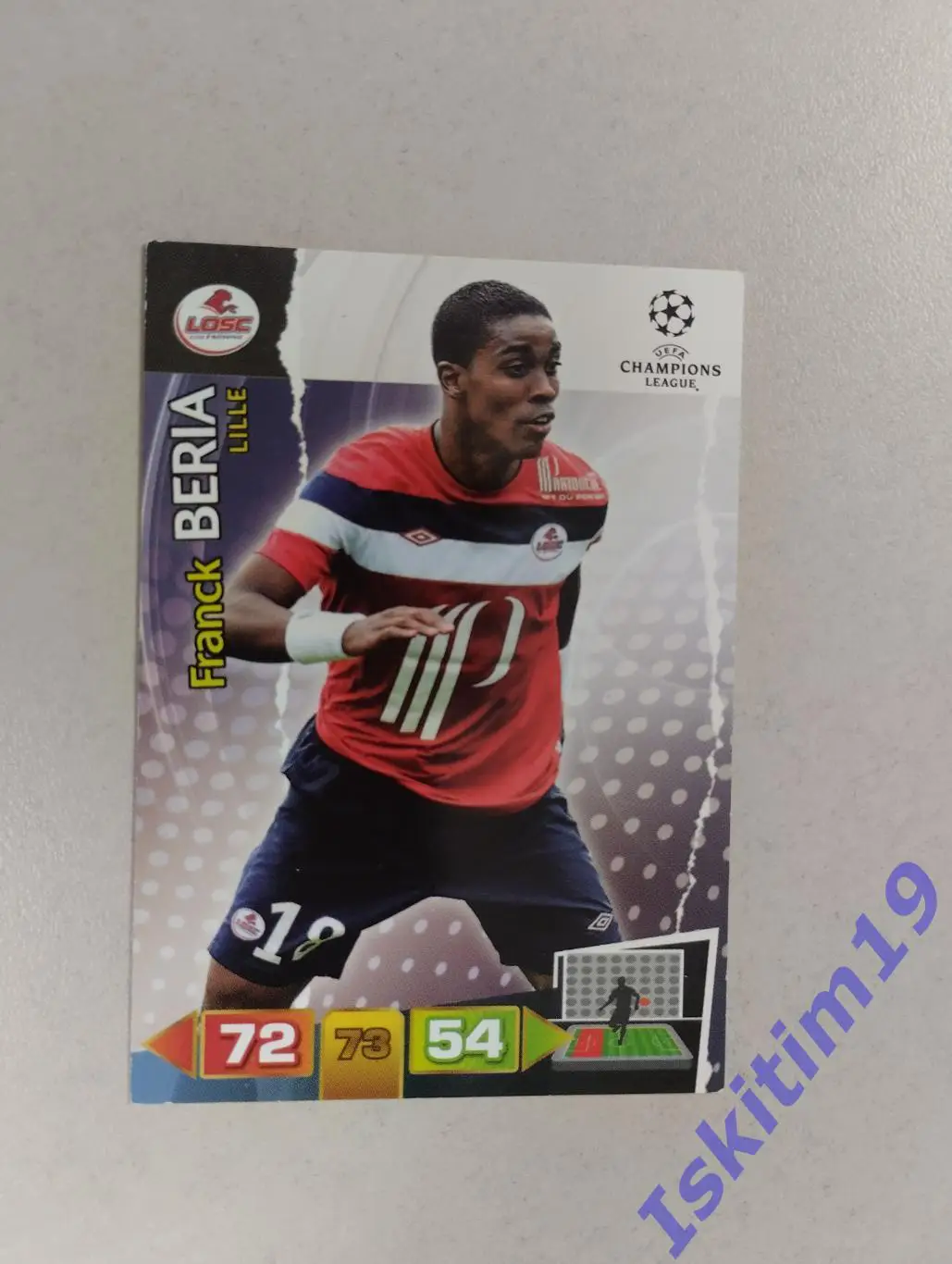 Карточка. PANINI Лига Чемпионов УЕФА 2011-2012 № 122 Франк Бериа Лилль