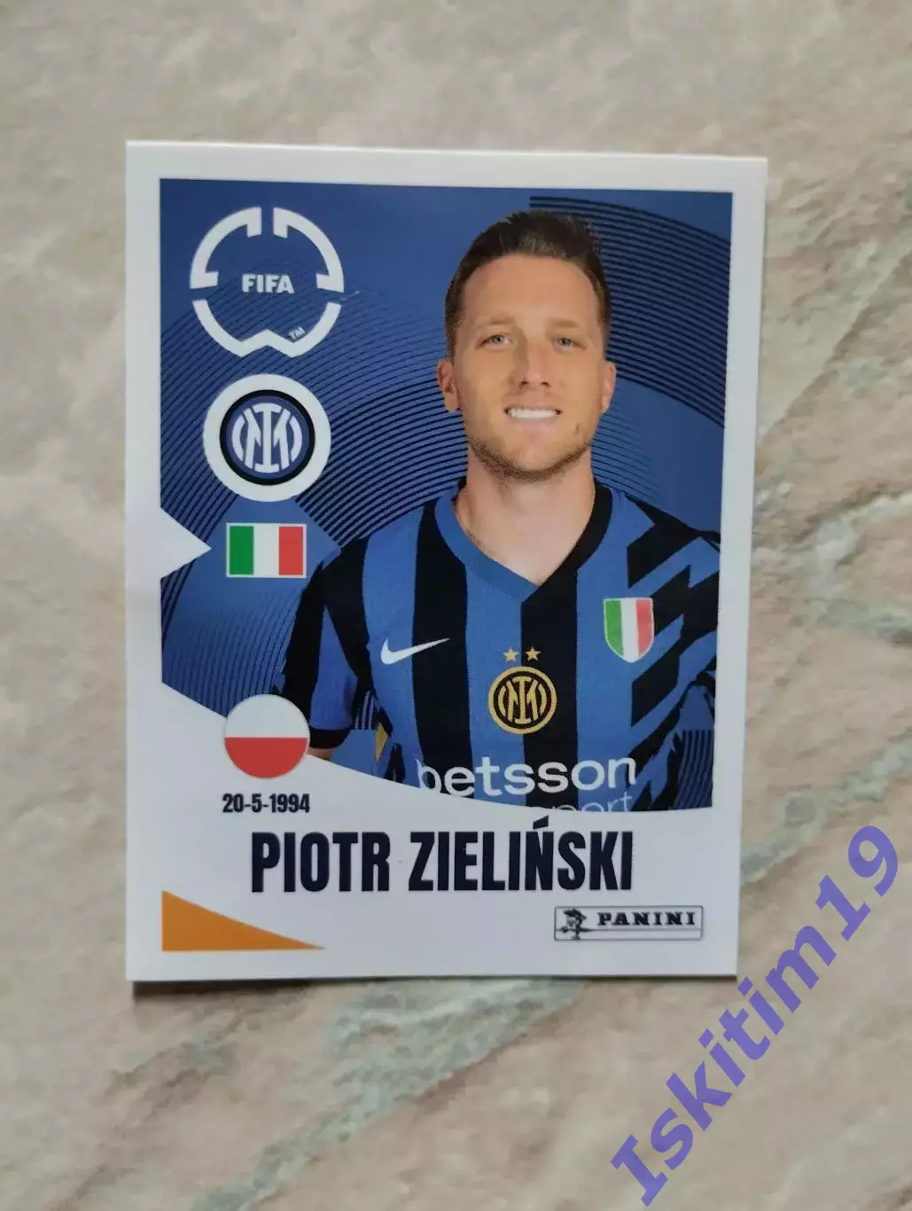 Наклейка Panini FIFA Club World Cup 2025 № 330 Петр Зелиньский Интер