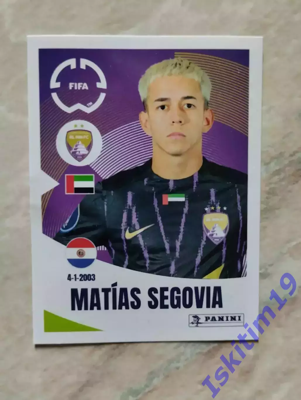 Наклейка Panini FIFA Club World Cup 2025 № 456 Матиас Сеговия Аль-Айн