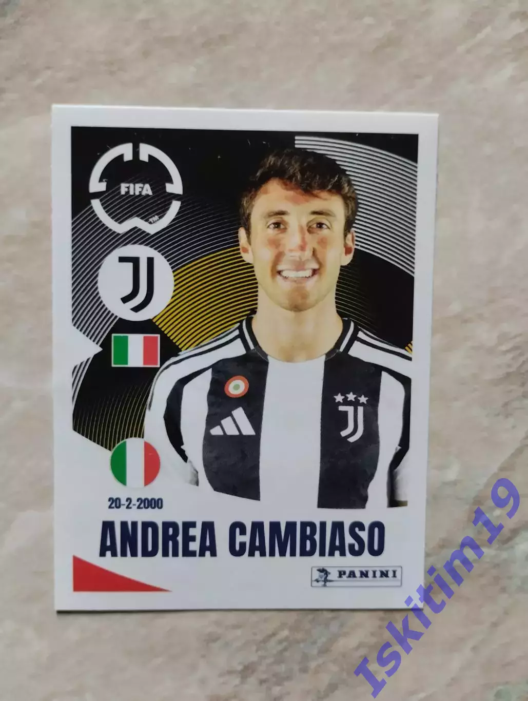 Наклейка Panini FIFA Club World Cup 2025 № 464 Андреа Камбьязо Ювентус