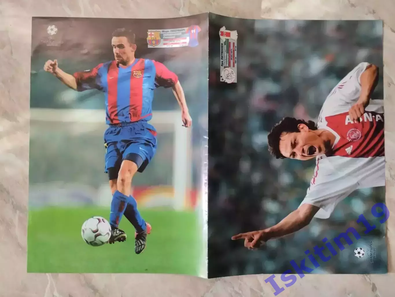 Постер. Пол Скоулз/Барселона/Марк Овермарс/Яри Литманен 1