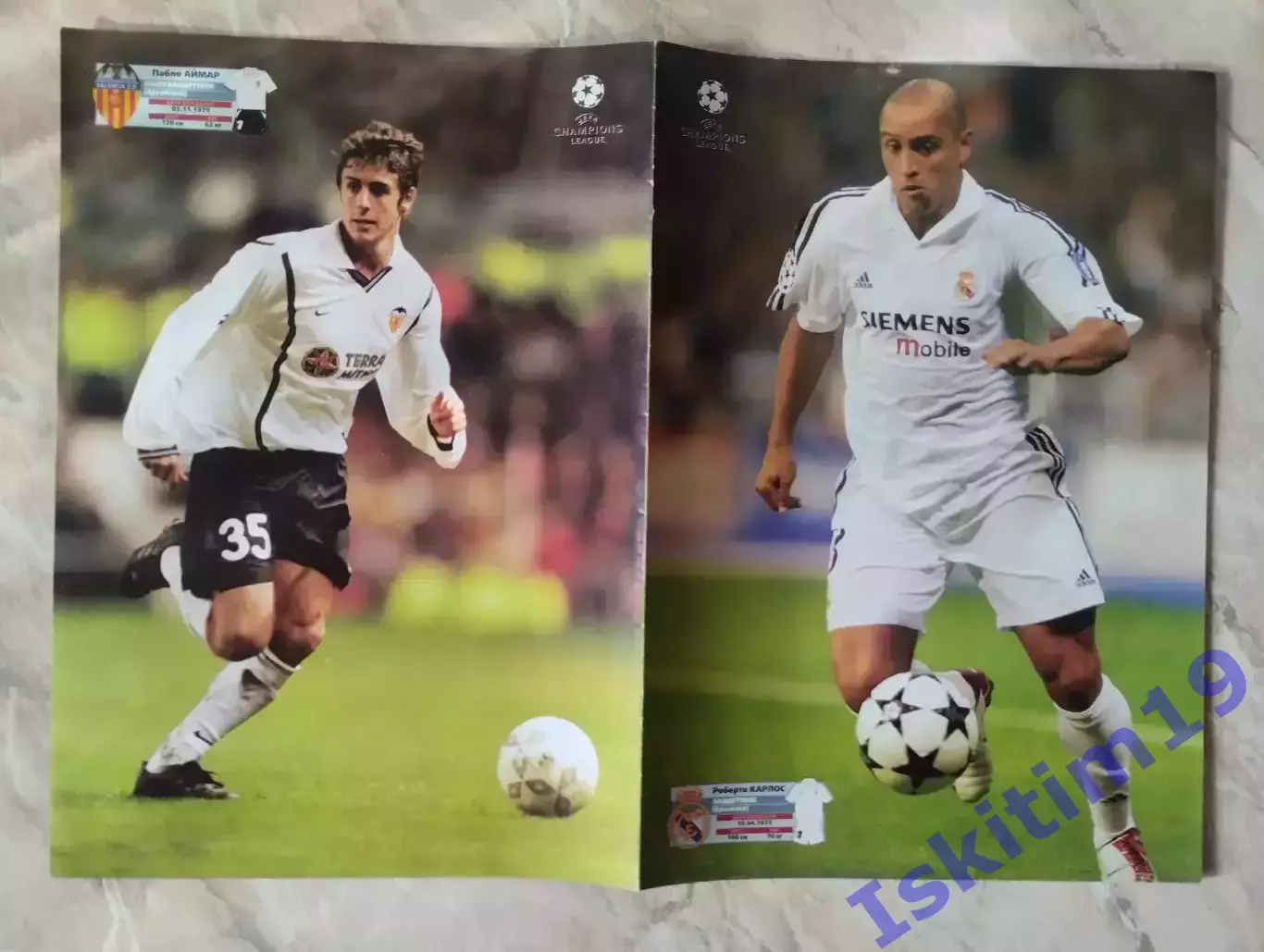 Постер. Пабло Аймар/Роберто Карлос/Алессандро Дель Пьеро/Робер Пирес