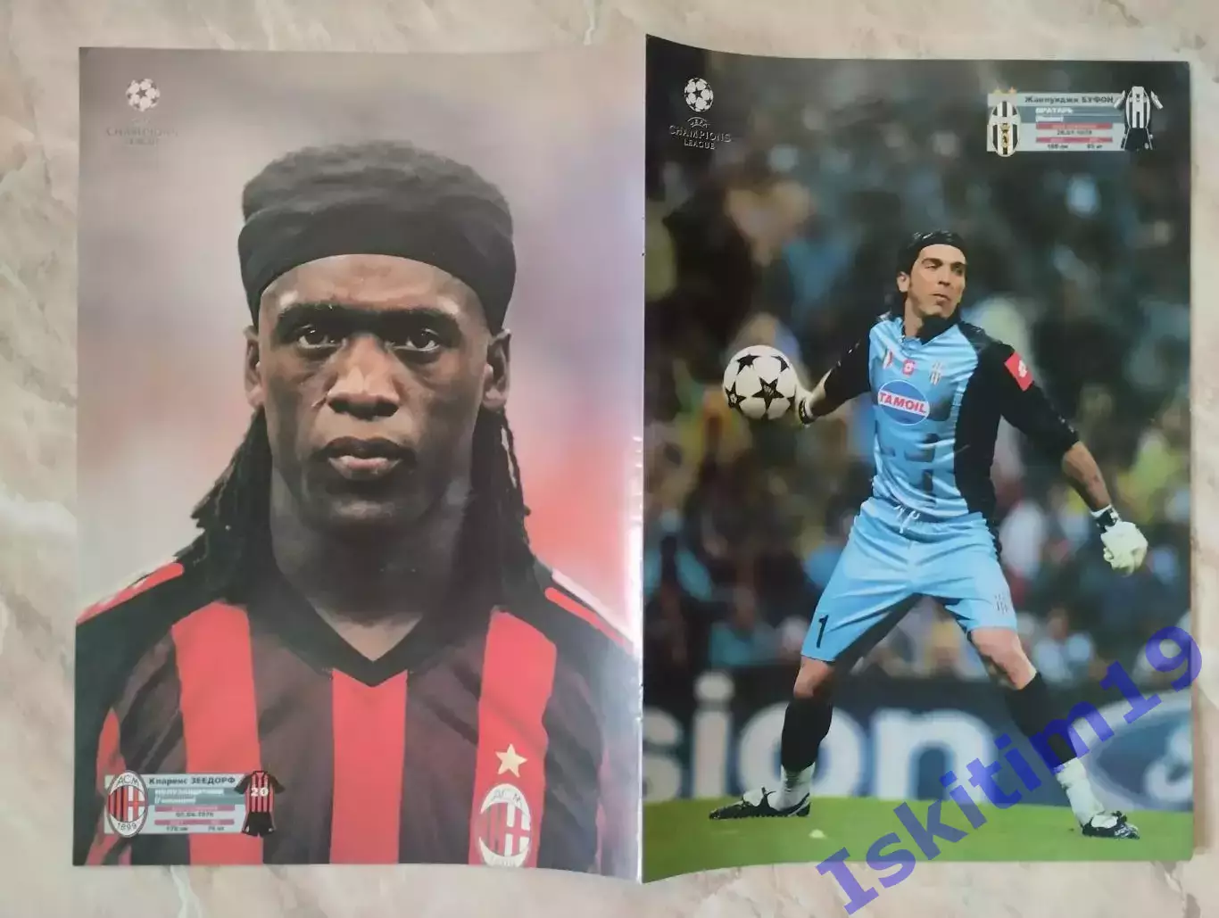 Постер. Кларенс Зеедорф/Джанлуиджи Буффон/Эдгар Давидс/Андрей Шевченко