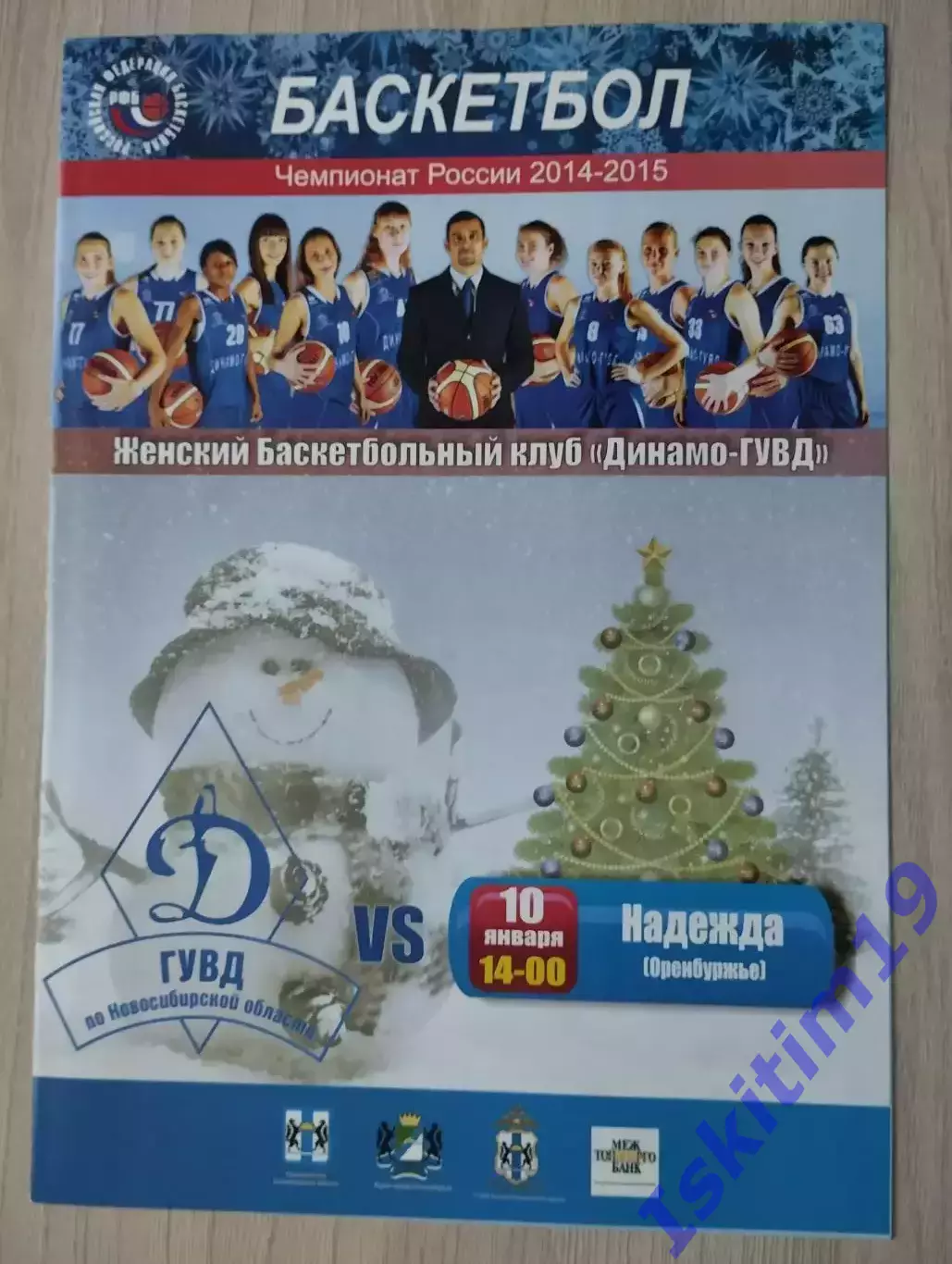 Премьер-Лига. Динамо-ГУВД Новосибирск - Надежда Оренбург. 10.01.2015