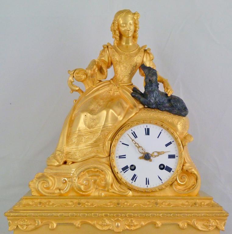 Часы Маркиза. Бронза, позолота, литье. Франция, первая четверть XIX века 1