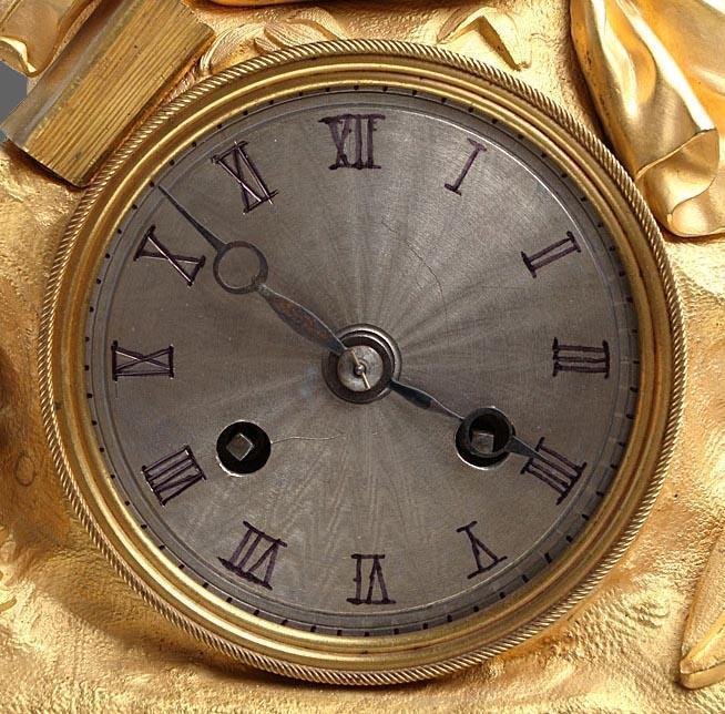 Часы Мадонна. Бронза, позолота, литье. Франция, эпоха Реставрации, XIX век 2