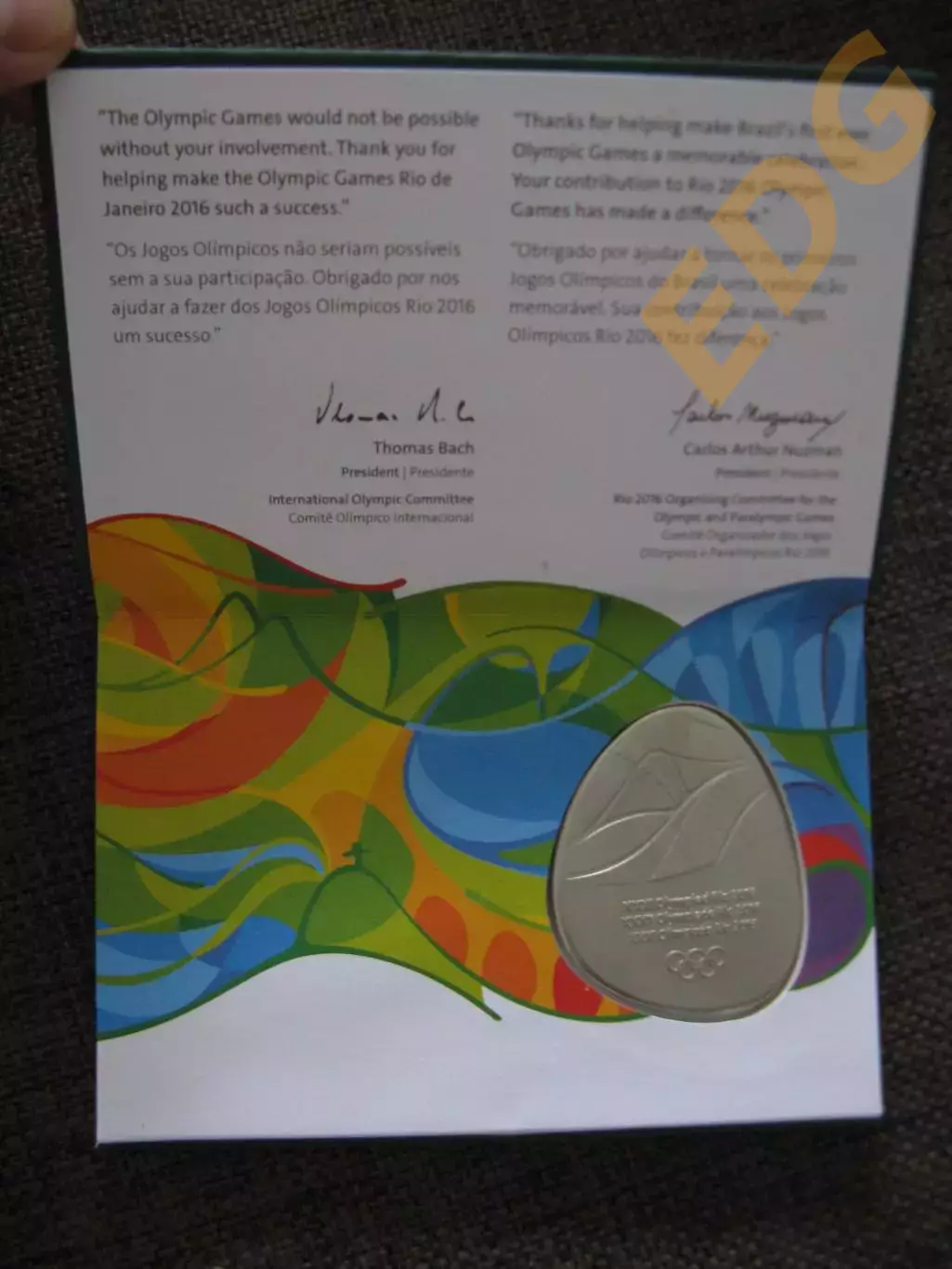 медаль памятная летние олимпийские игры Лондон 2012 официальная 1