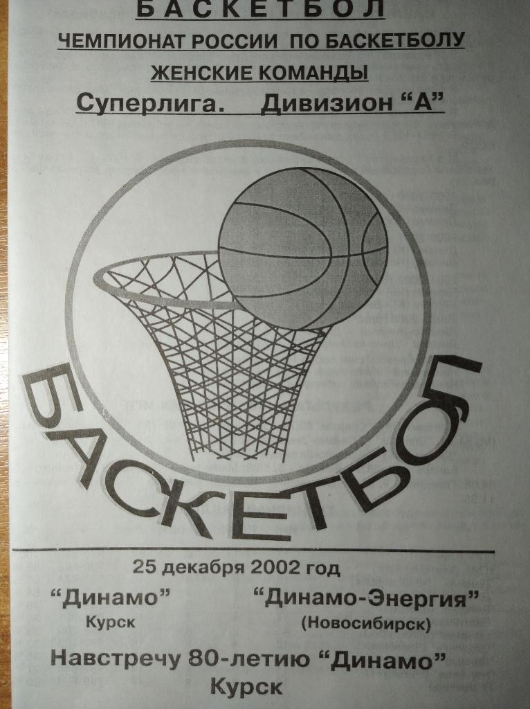 Динамо Курск - Динамо-Энергия Новосибирск, Суперл. 2002-03 (жен.),25.12.2002