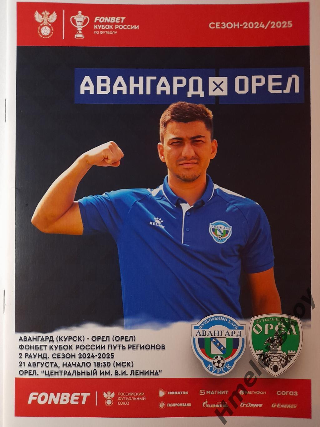 Авангард Курск - ФК Орёл, Кубок РФ, 2 раунд + билет + пропуск 21.08.2024 г.