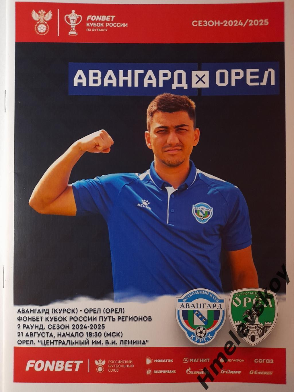 Авангард Курск - ФК Орёл, Кубок РФ, 2 раунд + билет + пропуск, 21.08.2024 г.