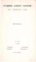 Сокол Саратов - Спартак Кострома 14.06.1989